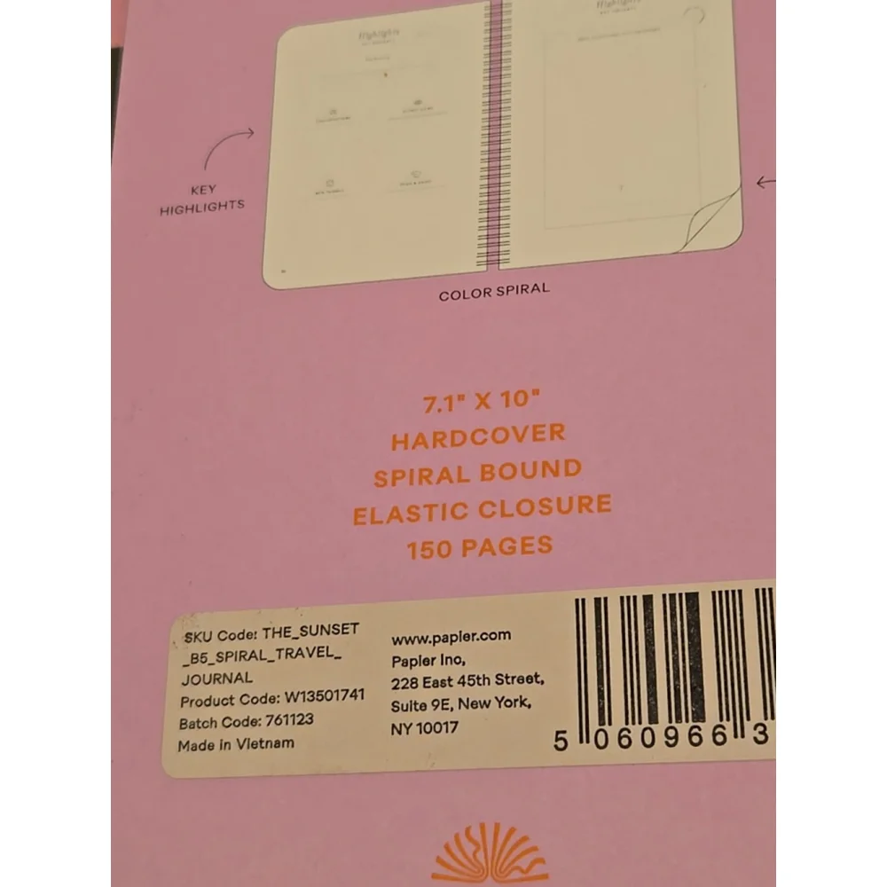Papier My Adventures Travel Journal Vacation Log Travels, Etc. New Spiral (197)
